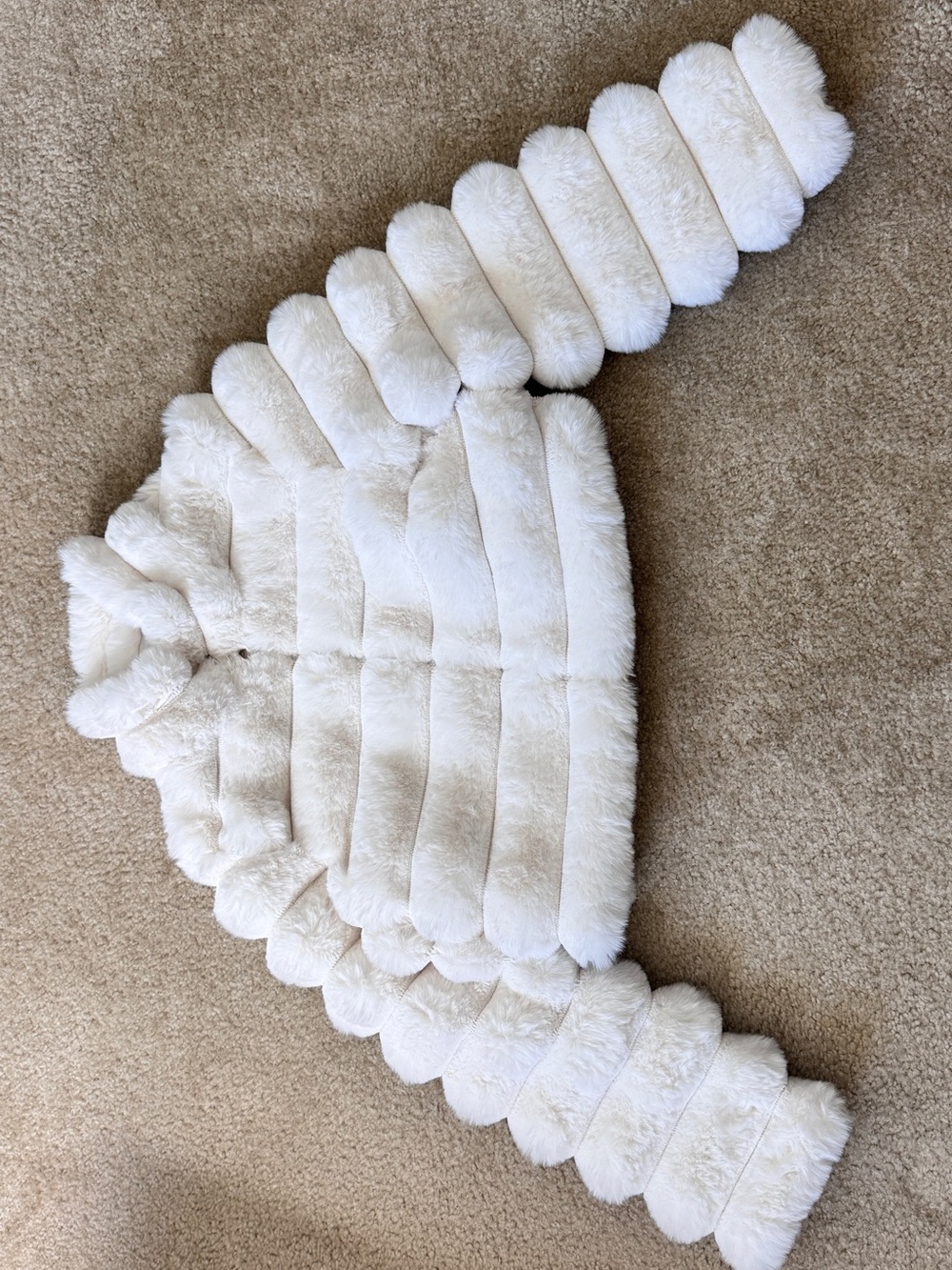 Plush Ivory Faux Fur Puffer Jacket